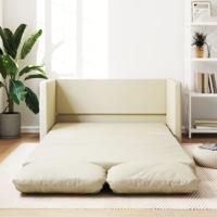 Slaapbank vloermodel 2-in-1 112x174x55 cm kunstleer crmekleur