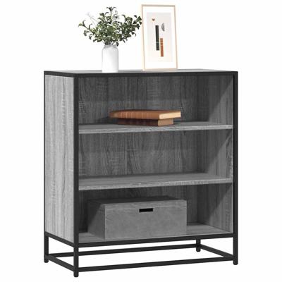 Dressoir 68x35x76 cm bewerkt hout en metaal grijs sonoma
