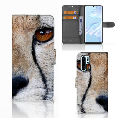 Huawei P30 Pro | Telefoonhoesje | Met pasjeshouder | Cheetah
