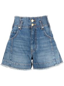 Ulla Johnson short en jean à taille haute - Bleu