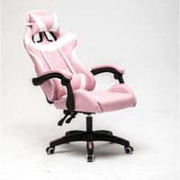 Gamestoel Cyclone tieners - bureaustoel - racing gaming stoel - roze wit - thumbnail