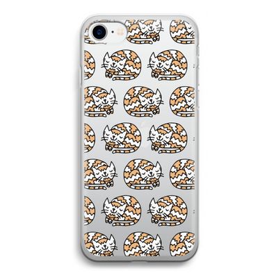 Slapende poes: iPhone SE 2020 Transparant Hoesje