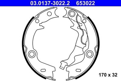 Remschoenset, parkeerrem 03013730222