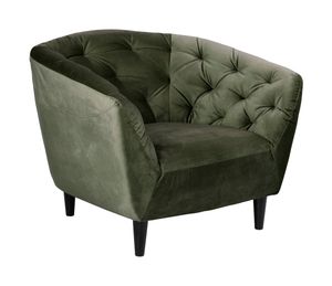 Bendt Fauteuil 'Loes' Velvet, kleur Forest Green