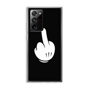 Middle finger black: Samsung Galaxy Note 20 Ultra / Note 20 Ultra 5G Transparant Hoesje