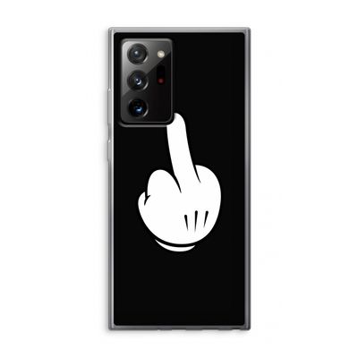 Middle finger black: Samsung Galaxy Note 20 Ultra / Note 20 Ultra 5G Transparant Hoesje
