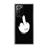 Middle finger black: Samsung Galaxy Note 20 Ultra / Note 20 Ultra 5G Transparant Hoesje