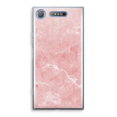 Roze marmer: Sony Xperia XZ1 Transparant Hoesje