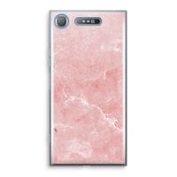Roze marmer: Sony Xperia XZ1 Transparant Hoesje