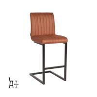 LABEL51 Barkruk Milo - Cognac - Microfiber - Zithoogte 66