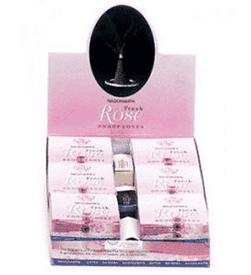 Nag Champa Wierook Kegel Fresh Rose (12 doosjes)