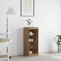 Dressoir artisanaal eikenkleurig 41 x 37 x 100 cm Bewerkt hout