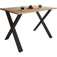 XonaX eetkamertafel 110x50cm eik decor, zwart.