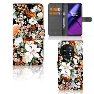 Hoesje voor OnePlus 11 Dark Flowers