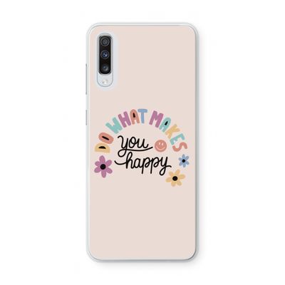 Happy days: Samsung Galaxy A70 Transparant Hoesje