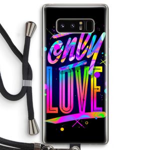 Only Love: Samsung Galaxy Note 8 Transparant Hoesje met koord