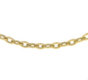 Ketting Ovale schakels geelgoud 5 mm 45 cm
