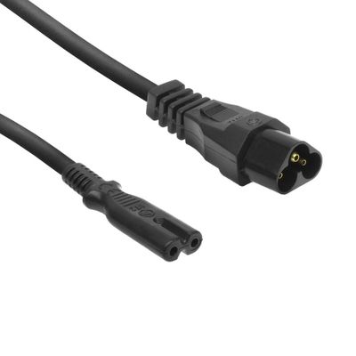 ACT AK5249 Netsnoer Stroomkabel C6 - C7 | Zwart | 20 cm