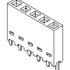 Molex 901471106 Female header, inbouw (standaard) Totaal aantal polen: 6 Rastermaat: 2.54 mm Inhoud: 1 stuk(s) Tube