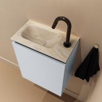 Toiletmeubel Mondiaz Ture Dlux | 40 cm | Meubelkleur Clay | Eden wastafel Ostra Links | 1 kraangat