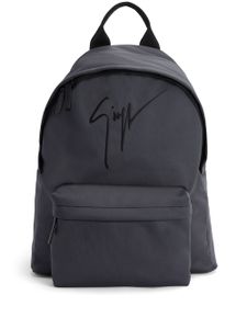 Giuseppe Zanotti sac à dos à logo brodé - Gris