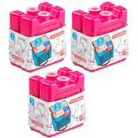 Voordeelset van 6x stuks kleine koelelementen 7 x 8 cm roze