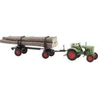 Busch 54152 H0 Landbouw Fendt F 15 dieselross met houten aanhanger Busch 54152 H0 Landbouw Fendt F 15 dieselross met houten aanhanger