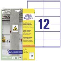 Avery-Zweckform L7875-20 ( 105 x 48 mm, Wit, 240 stuk(s), Permanent hechtend, Sterk hechtend Avery-Zweckform L7875-20 ( 105 x 48 mm, Wit, 240 stuk(s), Permanent hechtend, Sterk hechtend