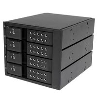 StarTech.com 4-bay aluminium trayless hot-swappable mobile rack backplane voor 3,5 inch SAS II/SATA III 6 Gbps HDD - thumbnail