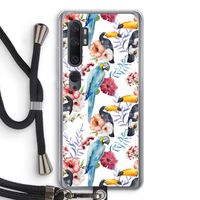Bloemen tukan: Xiaomi Mi Note 10 Pro Transparant Hoesje met koord