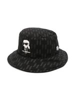 Karl Lagerfeld Kids bob à imprimé Ikonik Karl - Noir