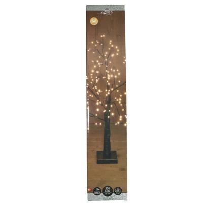 Lichtboom - zwart?- metaal?- 60 cm - 230 led lichtjes - flash - klassiek warm - verlichte kerstboom