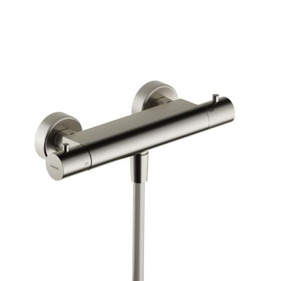 Hotbath Thermostatische Douchemengkraan Ace Met 1/2 Doucheslang Onder aansluiting 26.6 cm Geborsteld Nikkel