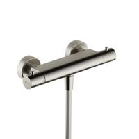 Hotbath Thermostatische Douchemengkraan Ace Met 1/2 Doucheslang Onder aansluiting 26.6 cm Geborsteld Nikkel