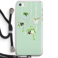 Hang In There: iPhone 5 / 5S / SE Transparant Hoesje met koord