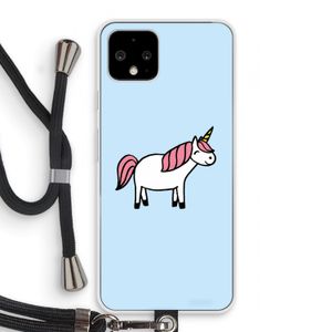 Eenhoorn: Pixel 4 Transparant Hoesje met koord