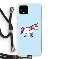 Eenhoorn: Pixel 4 Transparant Hoesje met koord