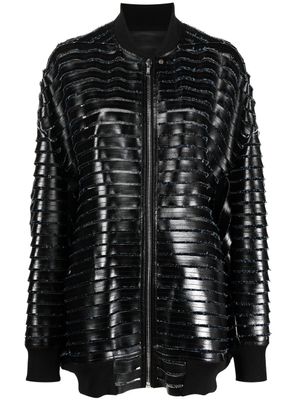 Rick Owens veste bomber en cuir artificiel - Noir