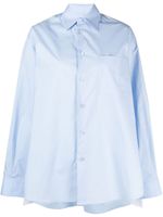 MM6 Maison Margiela chemise à fines rayures - Bleu