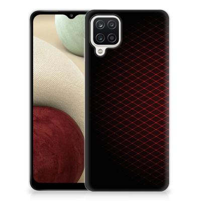 Samsung Galaxy A12 | TPU bumper | Geruit Rood
