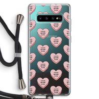 Chicks before dicks: Samsung Galaxy S10 Plus Transparant Hoesje met koord
