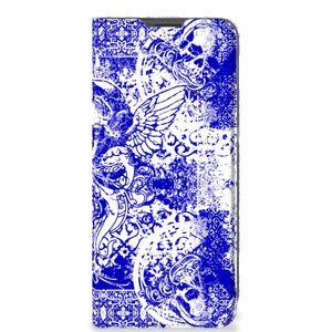 Mobiel BookCase OnePlus 10 Pro Angel Skull Blauw