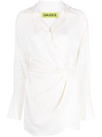GAUGE81 robe courte Puno en lin - Blanc GAUGE81 robe courte Puno en lin - Blanc