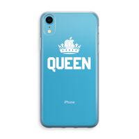 Queen zwart: iPhone XR Transparant Hoesje