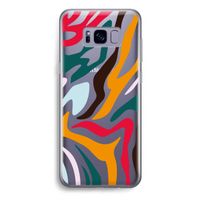 Colored Zebra: Samsung Galaxy S8 Plus Transparant Hoesje