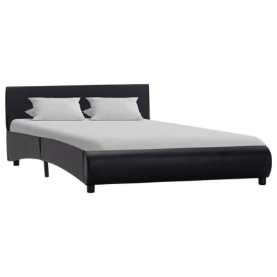 Bedframe kunstleer zwart 140x200 cm