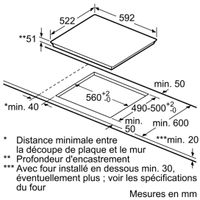 Bosch PUE631BB1E kookplaat Zwart Ingebouwd Inductiekookplaat zones 4 zone(s) - thumbnail