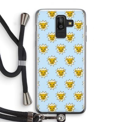 Leeuwenkoppen: Samsung Galaxy J8 (2018) Transparant Hoesje met koord