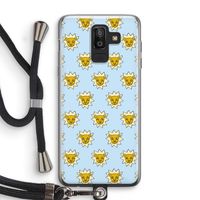 Leeuwenkoppen: Samsung Galaxy J8 (2018) Transparant Hoesje met koord