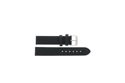 Horlogeband Universeel F129 Leder Zwart 18mm